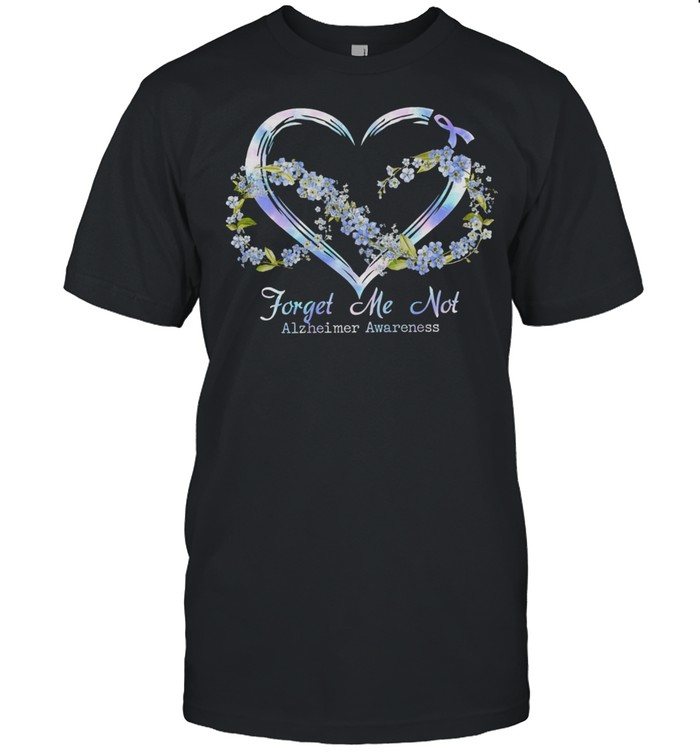 Heart Forget Me Not Alzheimer Awareness shirt