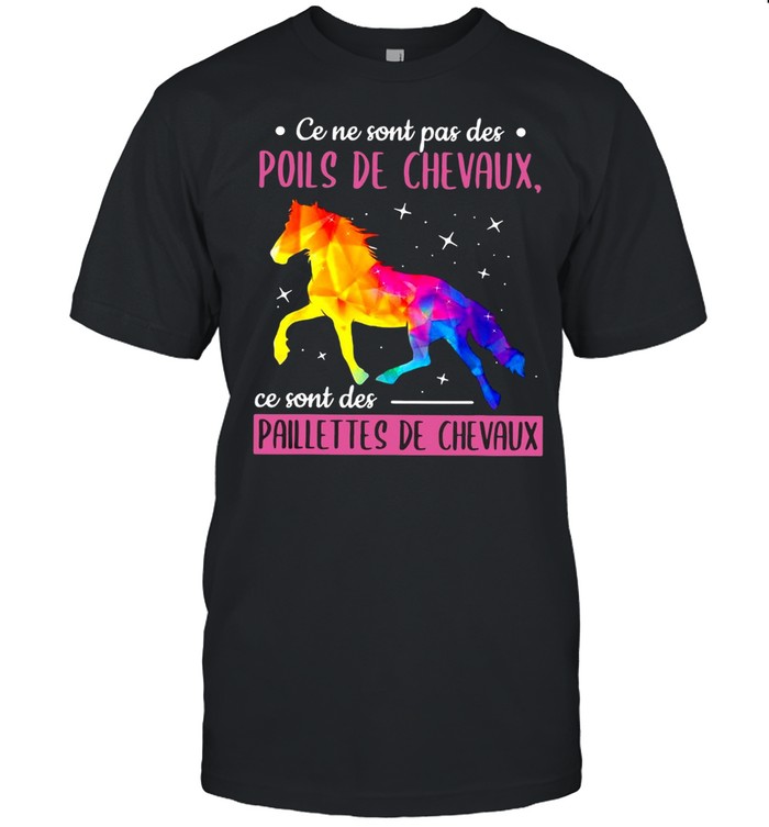 Horse Ce Ne Sont Pas Des Poils De Chevaux Ce Sont Des Paillettes De Chevaux T-shirt Classic Men's T-shirt
