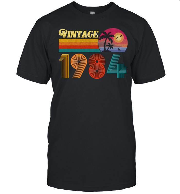 37th Birthday 37 Years Old Retro Vintage 1984 shirt Classic Men's T-shirt