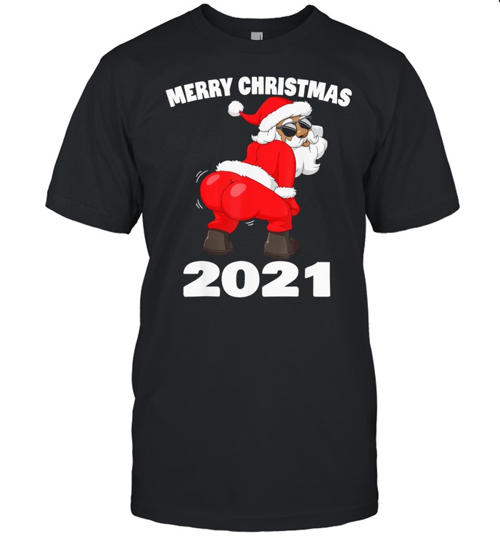 Twerking African American Santa Claus Merry Christmas 2021 shirt Classic Men's T-shirt
