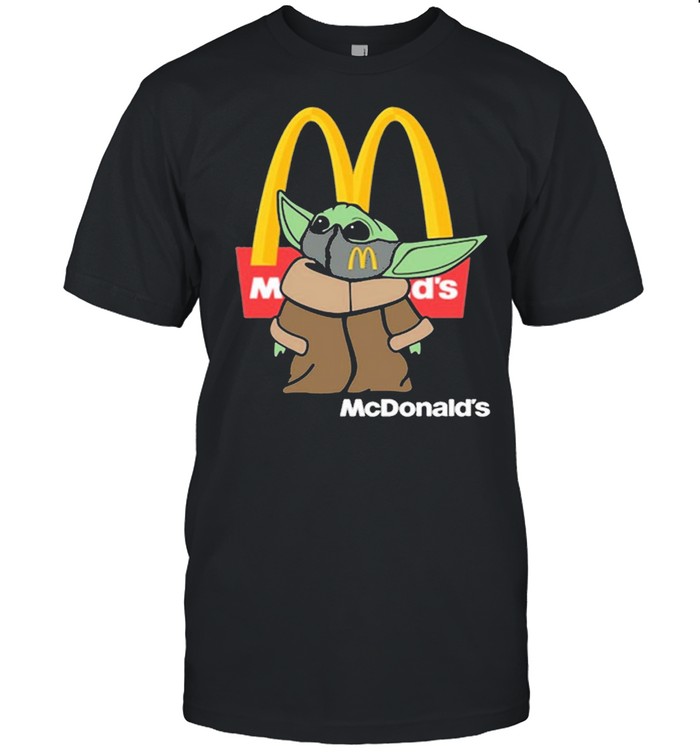 baby yoda face mask mcdonalds logo shirt Classic Men's T-shirt