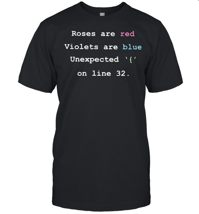 Roses are red violets are blue unexpected on line 32 shirt Classic Men's T-shirt