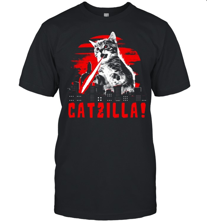 Beware Catzilla Laser Cat Lover T-shirt Classic Men's T-shirt