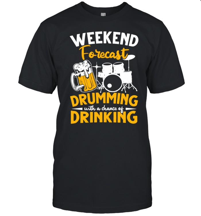 Drumming Born To Play Drums Rock Music Drummer & Beer shirt Classic Men's T-shirt