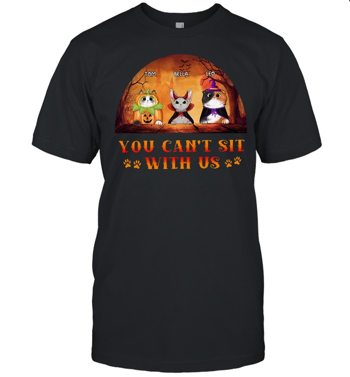 Halloween Cat Cosplay You Can’t Sit With Us Vintage T-shirt