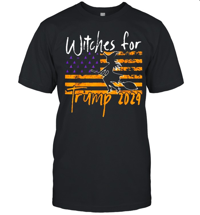 Witches For Trump 2024 Halloween American Flag shirt Classic Men's T-shirt