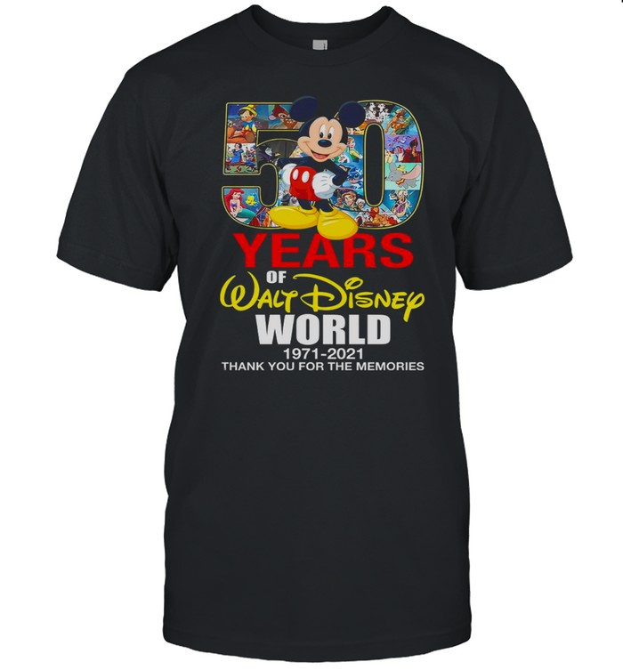50 years of walt disney 1971 2021 thank you for the memories shirt Classic Men's T-shirt
