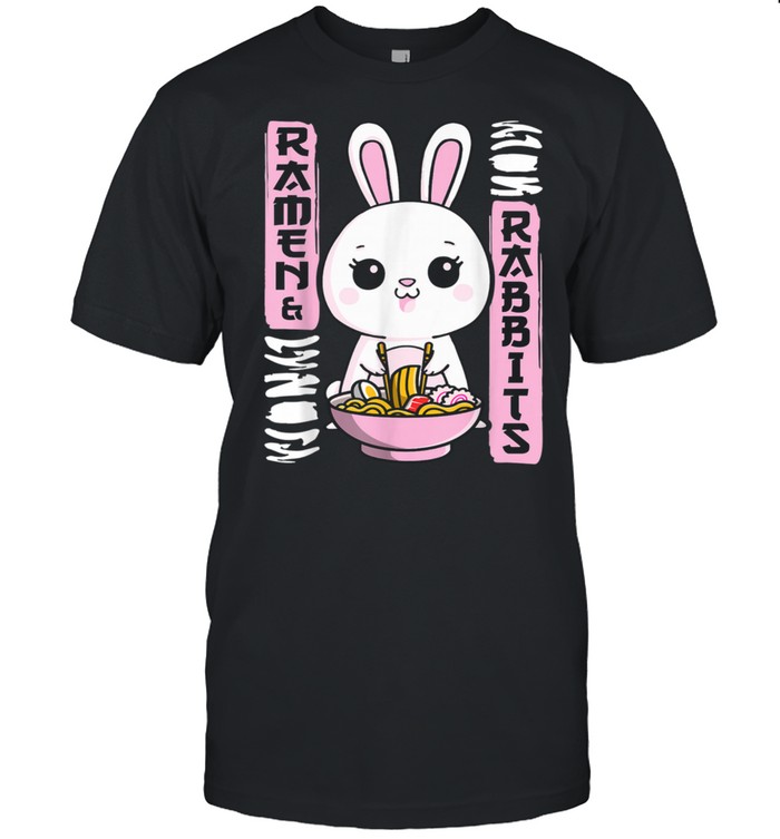 Kawaii Ramen and Rabbits Bunny Noodles Japanese Anime Girl shirt Classic Men's T-shirt