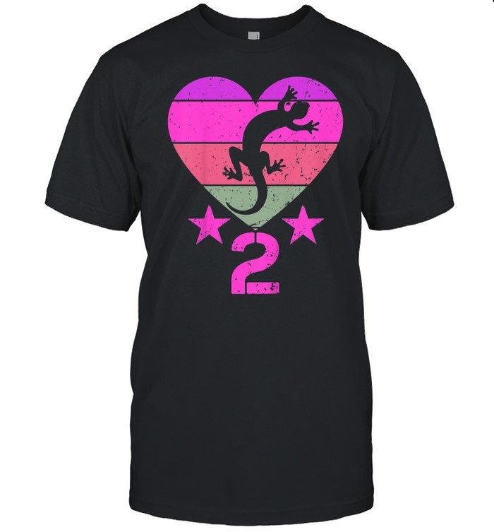 Kids Lizard Reptile Birthday 2 Year Old Boy Second 2nd Birthday shirt Classic Men's T-shirt