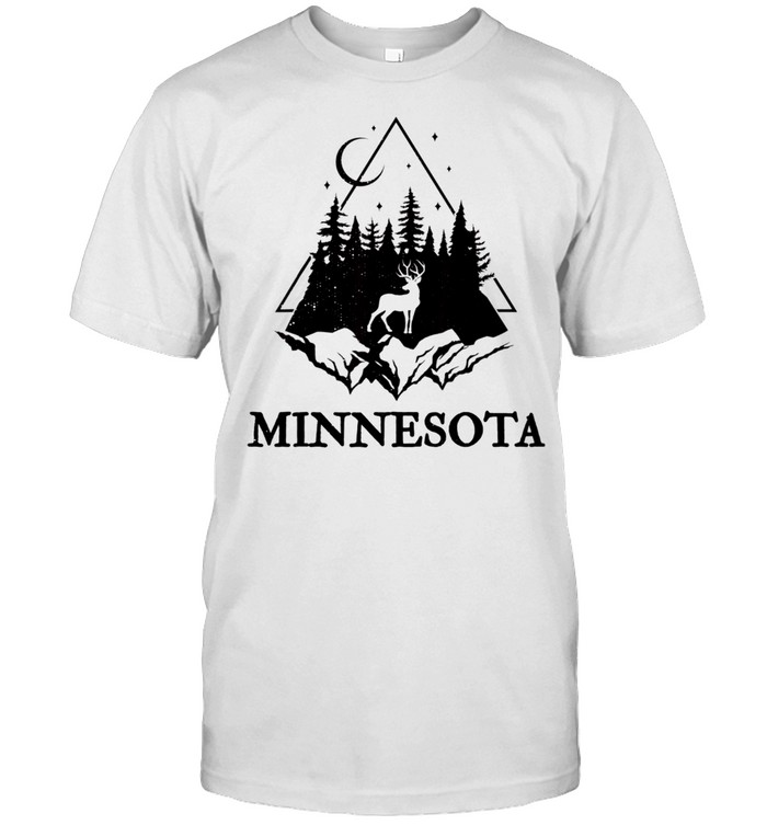 Minnesota Forest Deer Nature Retro Vintage Distressed shirt
