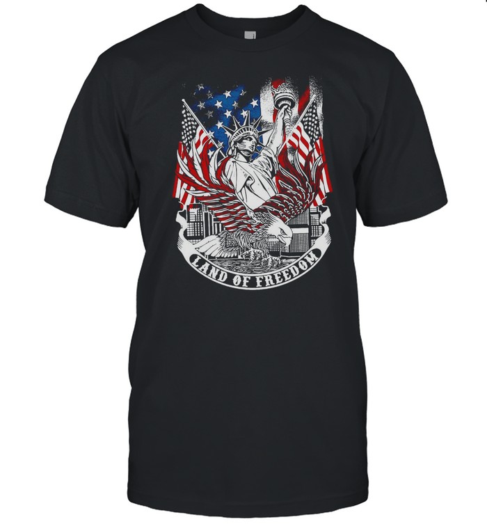 Liberty Eagle American Flag Land Of Freedom T-shirt Classic Men's T-shirt
