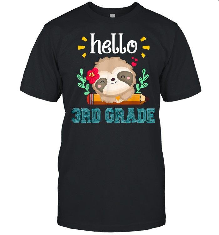 Hello Preschool Back To School Cute Sloth Girl Shirt