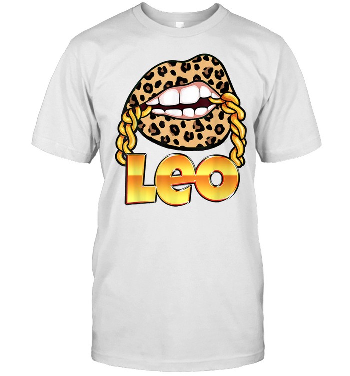 Juicy Lips Gold Chain Leo Zodiac Sign shirt Classic Men's T-shirt