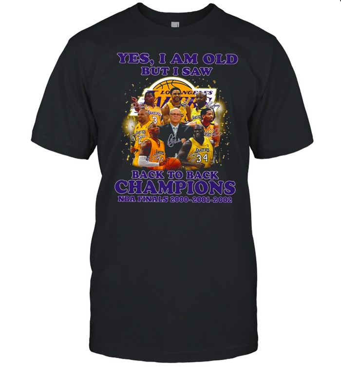Yes i am old but i saw back to back champions nba finals 2000 2001 2002 shirt