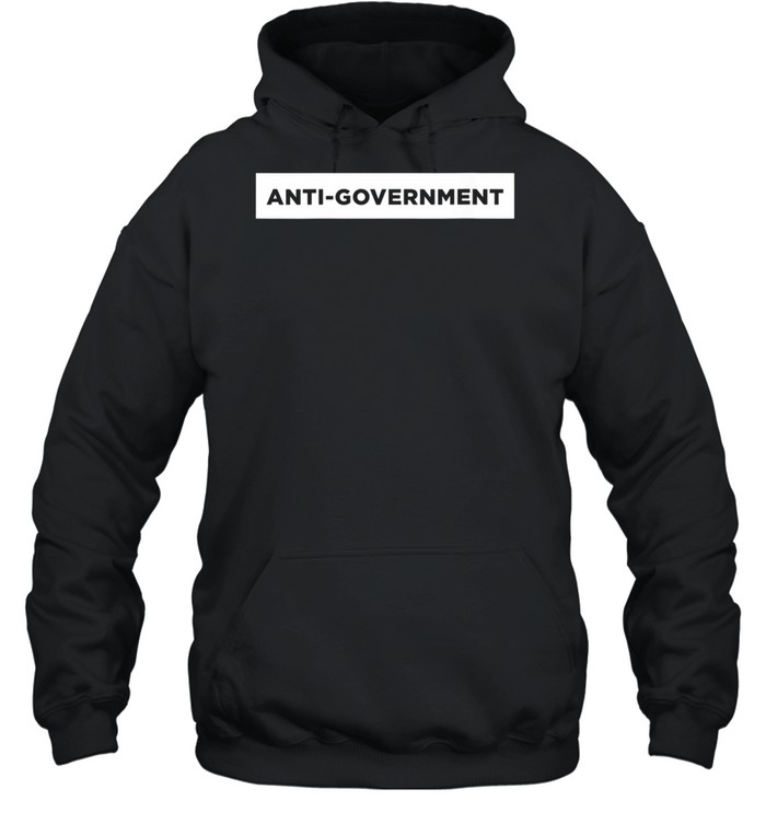AntiGovernment Word Design shirt Unisex Hoodie