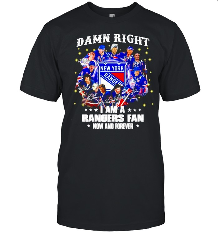 Damn right New York I am a Rangers fan now and forever signature shirt Classic Men's T-shirt