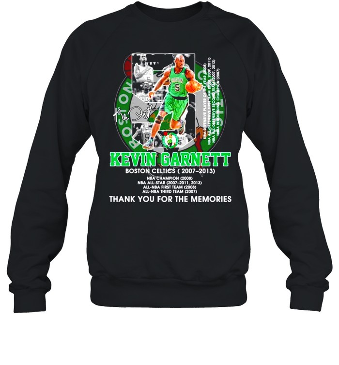 Kevin Garnett Boston Celtics 2007-2021 signature t-shirt Unisex Sweatshirt