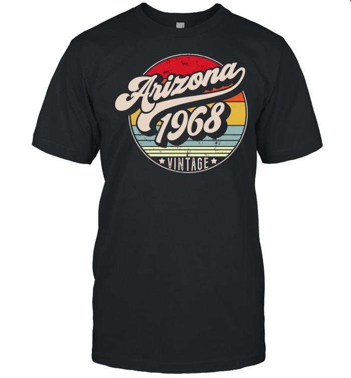 Vintage Arizona 1968 Birthday Retro Sunset Style shirt