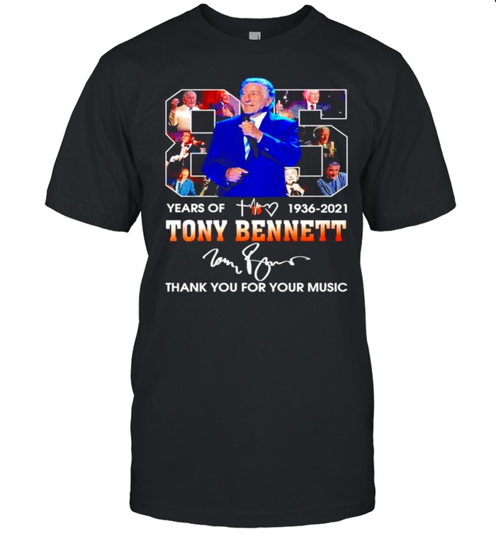 85 years of 1936-2021 Tony Bennett signature shirt