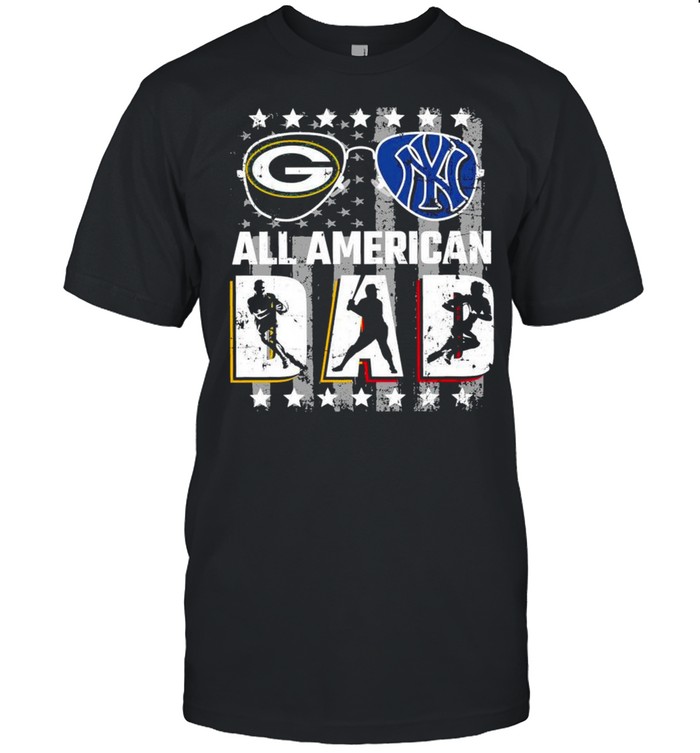 Green Bay Packer And New York Yankees Logo All American Dad Shirt