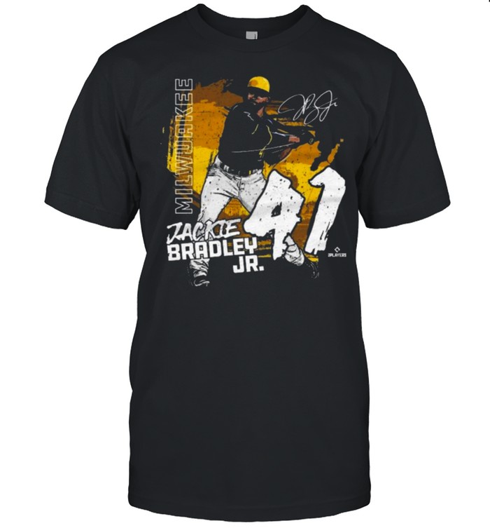 Milwaukee Brewers Jackie Bradley Jr. State baseball Signature shirt Classic Men's T-shirt