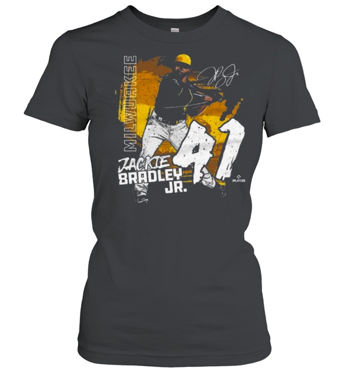 Milwaukee Brewers Jackie Bradley Jr. State baseball Signature shirt Classic Women's T-shirt