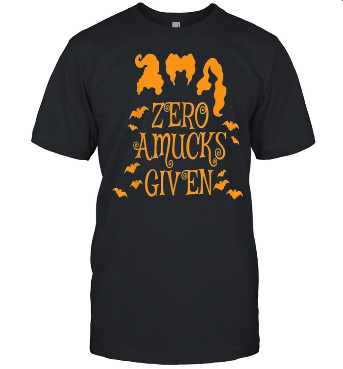 Zero Amucks Given Funny Amuck With Bat Halloween Witch shirt Classic Men's T-shirt