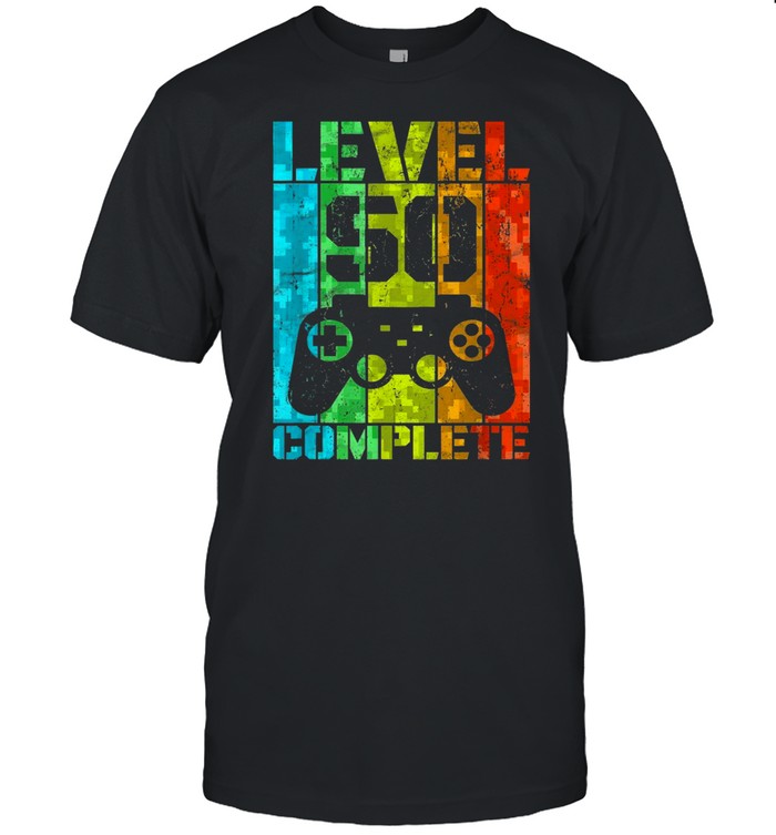50th Birthday Man Gamer Level Complete 50 Years shirt Classic Men's T-shirt
