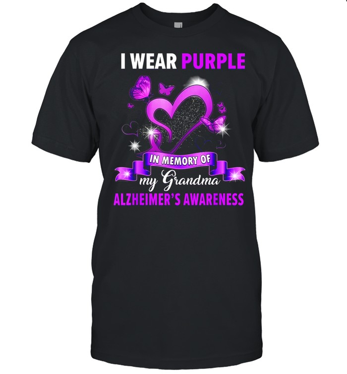 Alzheimer’s Awareness I Wear Purple In Memory Of My Grandma shirt Classic Men's T-shirt