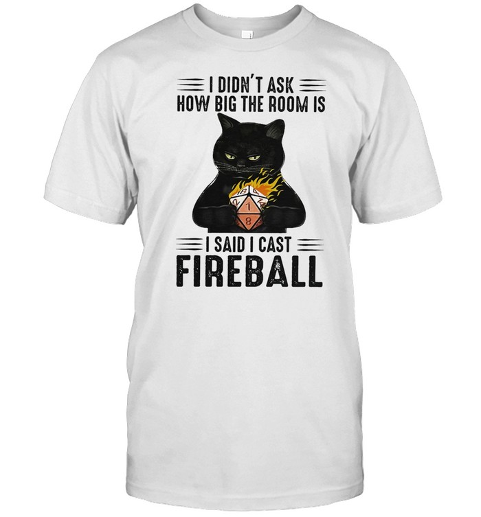 Black Cat I didnt ask how big the room is I said I cast fireball shirt Classic Men's T-shirt