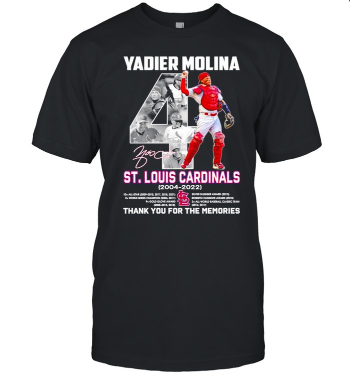 Yadier Molina St Louis Cardinals 2004-2022 signature shirt