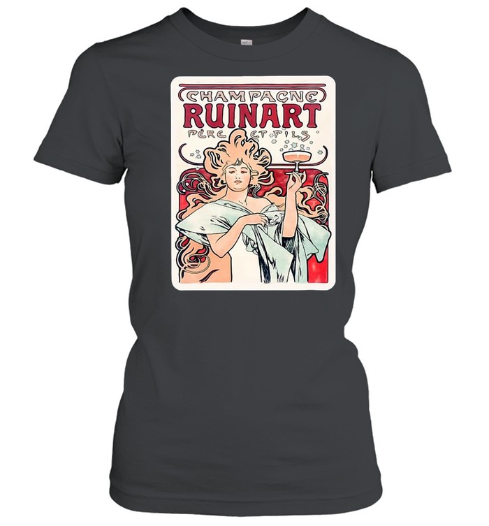 Alphonse Champagne Ruinart 1896 Art Nouveau T-shirt Classic Women's T-shirt