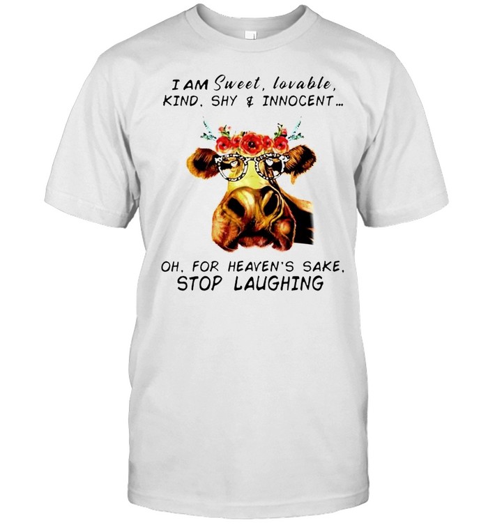 Cow I am sweet lovable kind shy and innocent shirt Classic Men's T-shirt