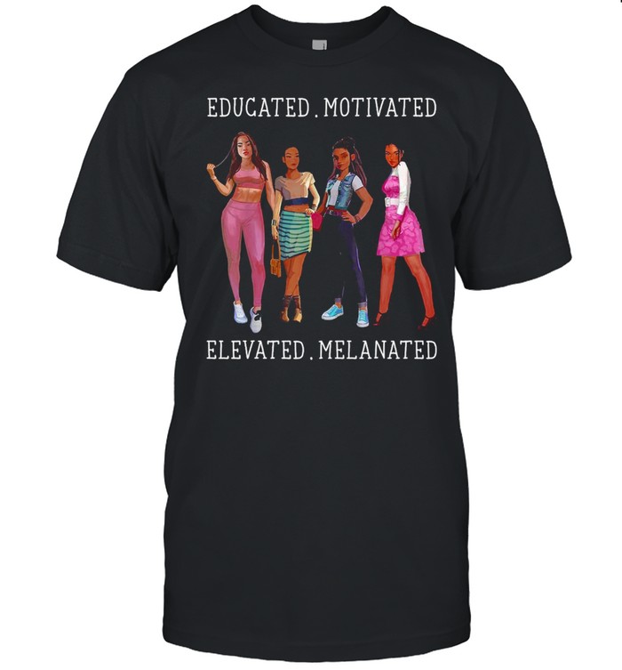 Educated Motivated Melanin African American Black Queen T-shirt Classic Men's T-shirt
