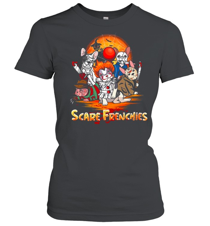 French Bulldog Cosplay Horror Characters Scare Frenchies Halloween shirt Classic Women's T-shirt