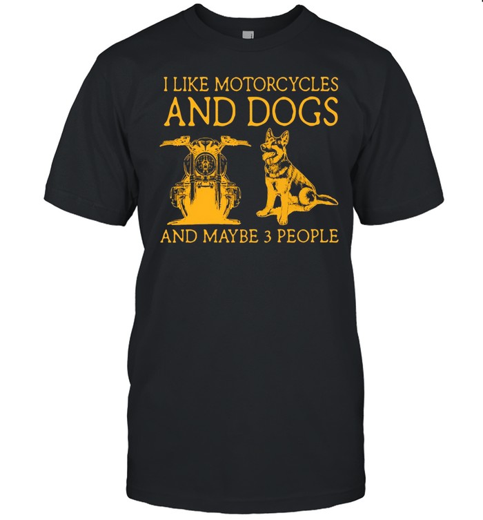 German I Like Motorcycles And Dogs And Maybe 3 People T-shirt Classic Men's T-shirt