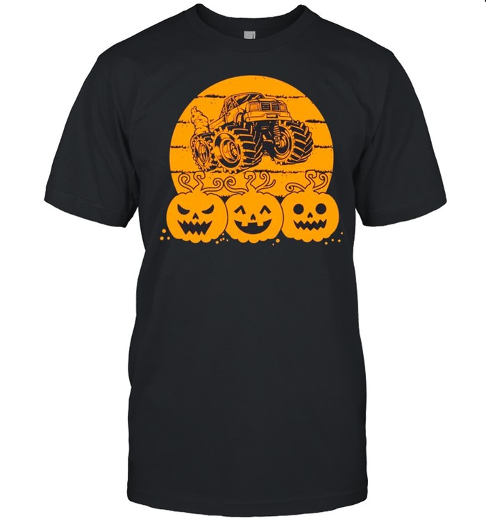 Halloween Pumpkin Monster Truck shirt Classic Men's T-shirt
