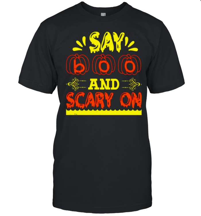 Say boo and scary on Halloween shirt Classic Men's T-shirt