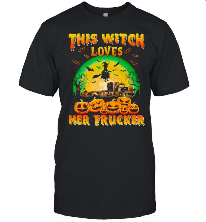 This witch loves her trucker Halloween shirt Classic Men's T-shirt