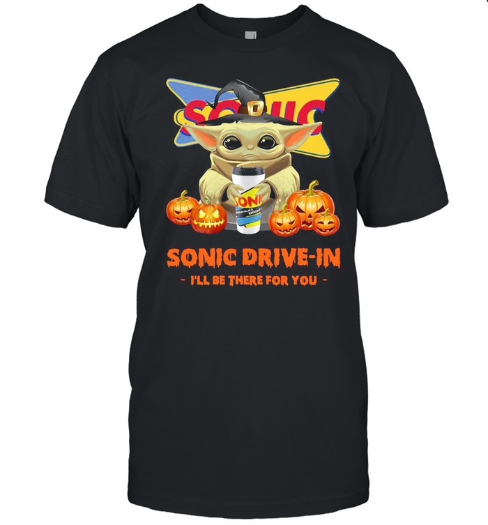 Baby Yoda hug Sonic Drive-In I’ll Be There For You Halloween  Classic Men's T-shirt