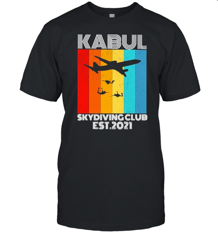 Kabul skydiving club est 2021 vintage shirt