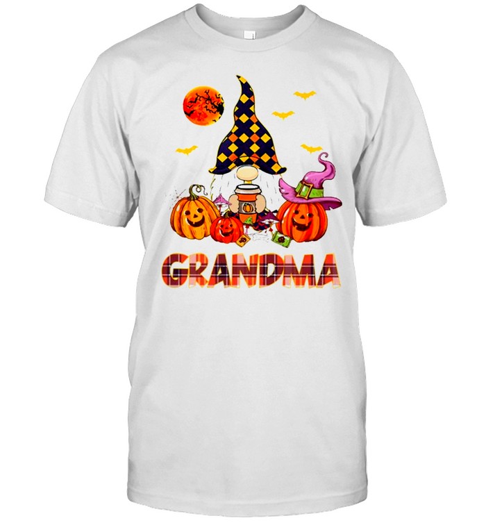 Grandma Gnome And Pumpkin Happy Halloween shirt