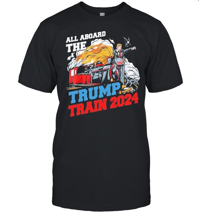 all aboard the trump train 2024 shirt Classic Men's T-shirt