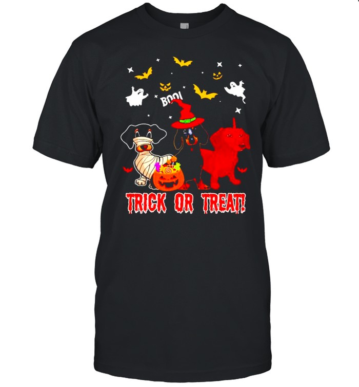 Dachshund Halloween trick or treat shirt Classic Men's T-shirt