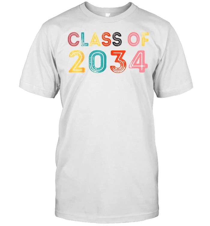 First Day Of School Graduation Class Of 2034 Grow With Me shirt Classic Men's T-shirt