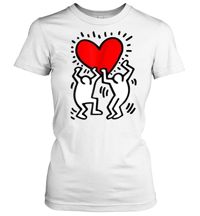 Keiths Harings Design Arts Heart Retro American Artist shirt Classic Women's T-shirt