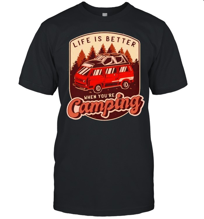 Life is better when you’re camping vintage shirt Classic Men's T-shirt