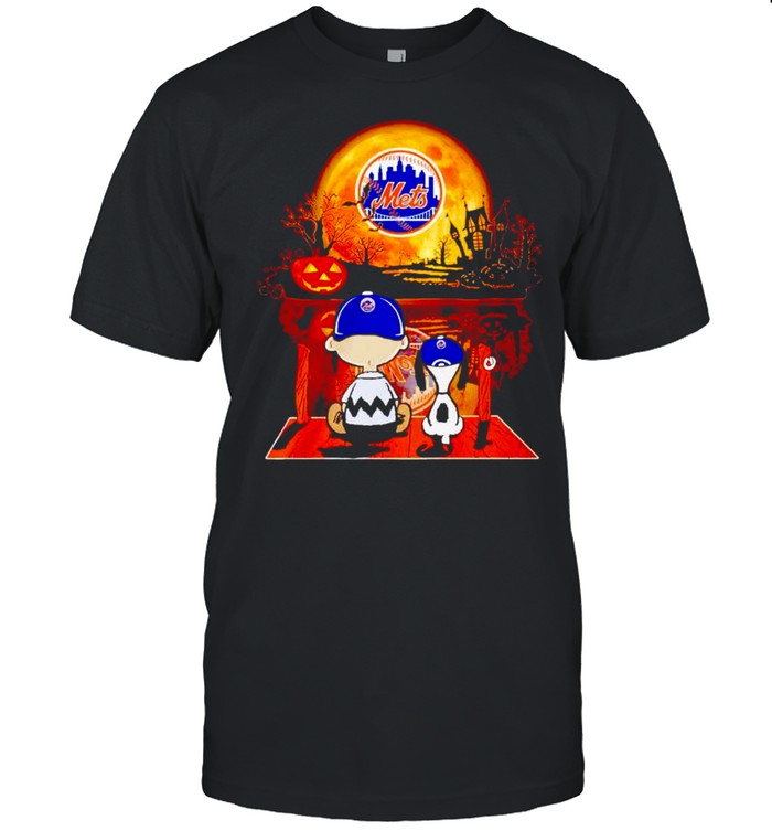 Snoopy and Charlie Brown New York Mets happy Halloween shirt Classic Men's T-shirt