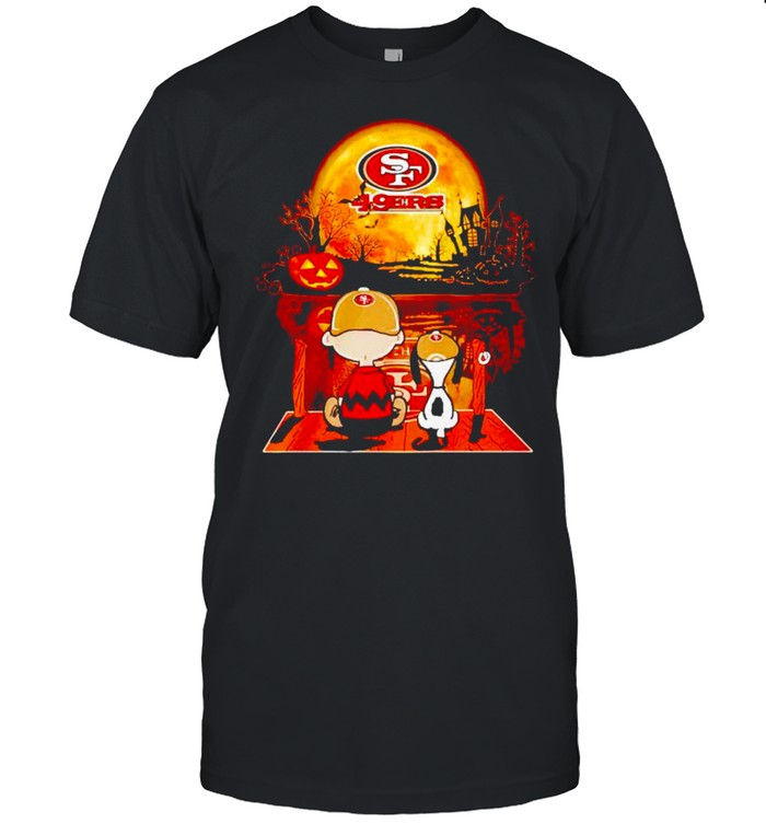 Snoopy and Charlie Brown San Francisco 49ers happy Halloween shirt