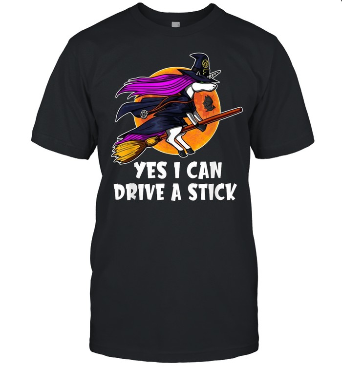 Yes I Can Drive a Stick Unicorn Witch Halloween shirt Classic Men's T-shirt